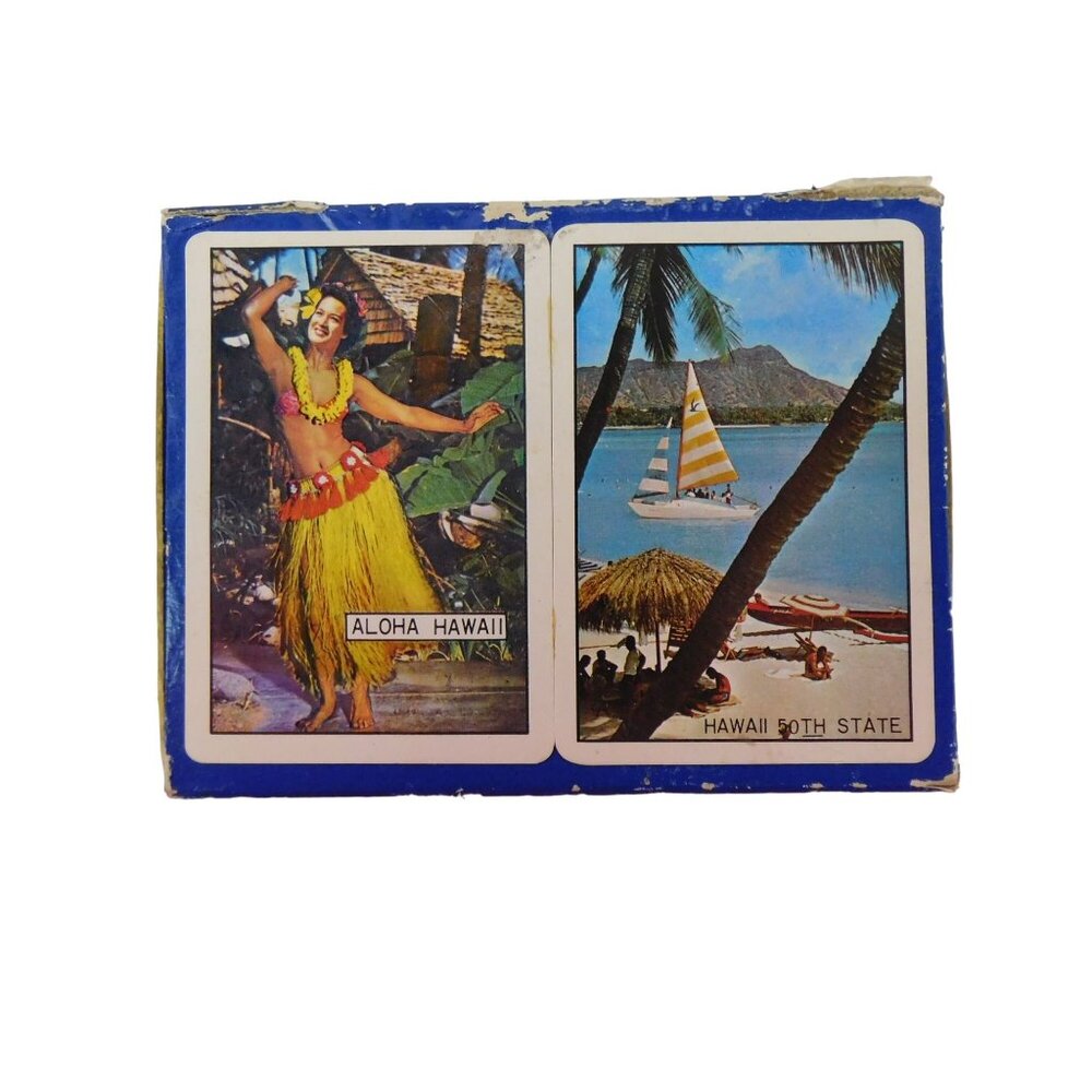 Vintage Aloha Hawall 2 Deck Playing Card Sealed - Picture 2 of 9
